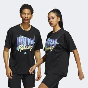 Adidas Unisex Black Running T-shirt - Size Small - NWT